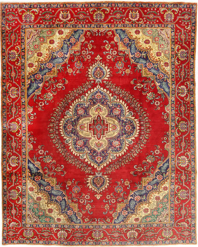 RugVista Tabriz Teppe 300X378 Ekte Orientalsk Håndknyttet Rust/Brun Stort (Ull, Persia/Iran)