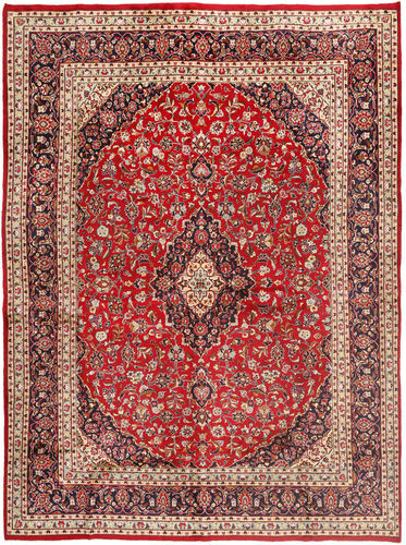 RugVista Ekte Teppe Mashad 288X388 Mørk Rød/Rust Stort (Ull, Persia/Iran)