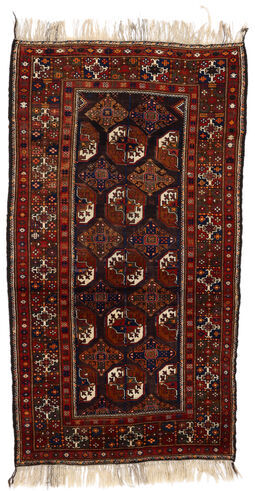 RugVista Afghan Khal Mohammadi Teppe 119X214 Ekte Orientalsk Håndknyttet Mørk Rød/Svart (Ull, Afghanistan)