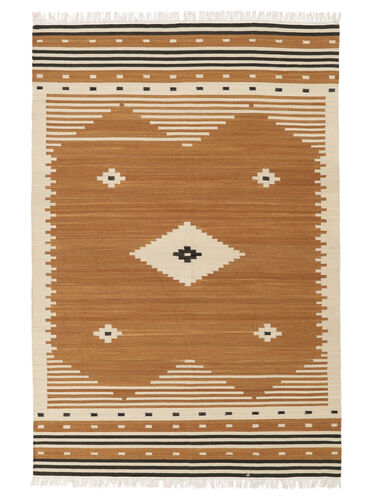 RugVista Tribal - Mustard Teppe 160X230 Ekte Moderne Håndvevd Mørk Brun/Lysbrun (Ull, India)