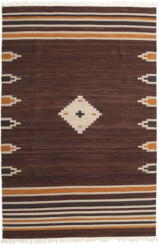 RugVista Tribal Teppe 200X300 Stue Håndvevd Orientalsk Ull Mørk Brun/Lysbrun