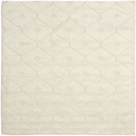 RugVista Håndvevd Teppe Romby - Off-Vit 200X200 Kvadratisk Beige/Mørk Beige (Ull, India)