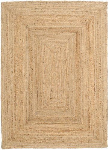 RugVista Frida Teppe 140X200 Håndvevd Moderne Ensfarget Mørk Beige/Beige