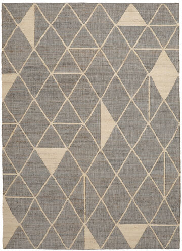 RugVista 250X350 Moderne Teppe Berber Jute Håndvevd Mørk Grå/Lysbrun Stort