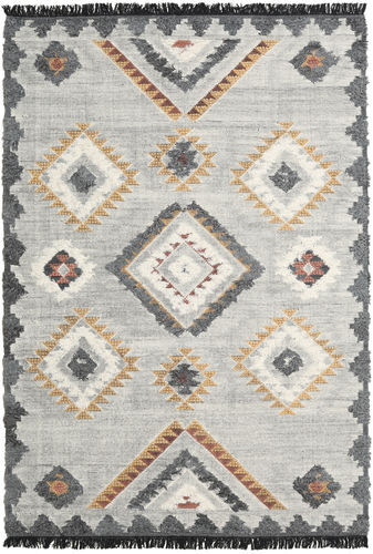 RugVista Dixie Teppe 200X300 Håndvevd Moderne Ull Lys Grå/Mørk Beige