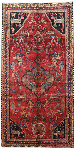 Håndknyttet. Opphav: Persia / Iran Lori Teppe 158X310 Teppeløpere Mørk Rød/Mørk Brun (Ull, Persia/Iran)