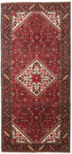 Håndknyttet. Opphav: Persia / Iran Hamadan Patina Teppe 153X328 Ekte Orientalsk Håndknyttet Teppeløpere Mørk Rød/Mørk Brun (Ull, Persia/Iran)