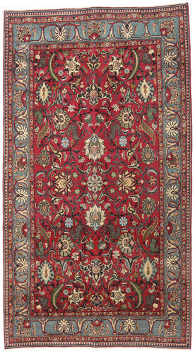 Håndknyttet. Opphav: Persia / Iran Mashad Patina Teppe 161X288 Mørk Brun/Mørk Rød (Ull, Persia/Iran)