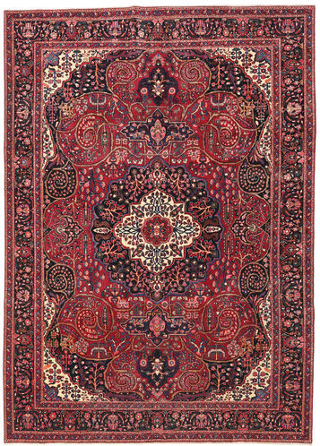 Håndknyttet. Opphav: Persia / Iran Orientalsk Mashad Patina Teppe 257X362 Mørk Rød/Rød Stort (Ull, Persia/Iran)