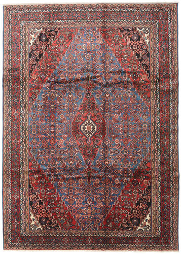 Håndknyttet. Opphav: Persia / Iran Orientalsk Hosseinabad Teppe 255X350 Mørk Rød/Mørk Brun Stort (Ull, Persia/Iran)