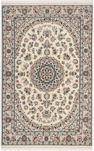 Håndknyttet. Opphav: Persia / Iran Persisk Nain 6La Teppe 105X160 Lys Grå/Beige (Ull/Silke, Persia/Iran)