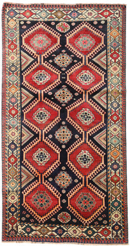 Håndknyttet. Opphav: Persia / Iran Persisk Shiraz Teppe 149X282 Mørk Rød/Mørk Brun (Ull, Persia/Iran)