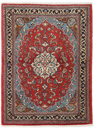 Håndknyttet. Opphav: Persia / Iran Orientalsk Sarough Teppe 110X145 Mørk Rød/Mørk Brun (Ull, Persia/Iran)