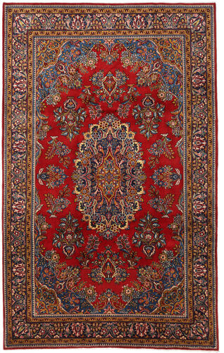 Håndknyttet. Opphav: Persia / Iran 220X350 Orientalsk Mahal Teppe Mørk Rød/Mørk Grå (Ull, Persia/Iran)