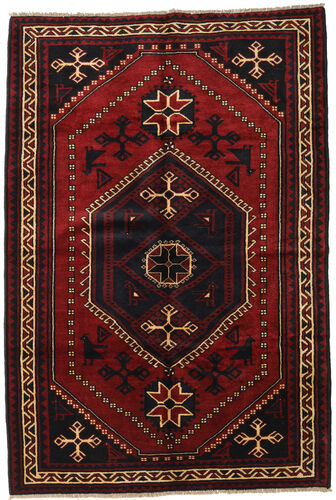 Håndknyttet. Opphav: Persia / Iran 180X260 Orientalsk Lori Teppe Svart/Mørk Rød (Ull, Persia/Iran)