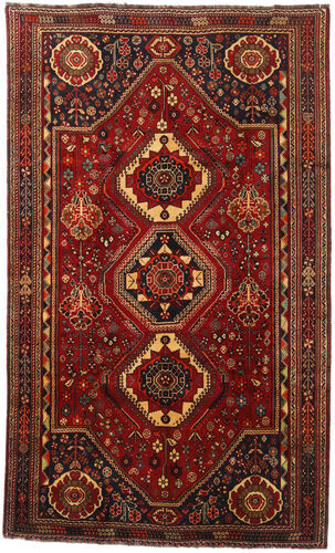 Håndknyttet. Opphav: Persia / Iran 175X290 Orientalsk Shiraz Teppe Mørk Rød/Mørk Brun (Ull, Persia/Iran)