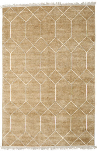 RugVista Ekte Teppe Kiara - Gull 140X200 Mørk Beige/Lysbrun ( India)