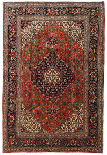 Håndknyttet. Opphav: Persia / Iran Tabriz Teppe 205X305 Mørk Rød/Lysbrun (Ull, Persia/Iran)