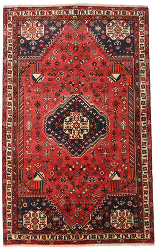 Håndknyttet. Opphav: Persia / Iran Persisk Ghashghai Teppe 156X253 Mørk Rød/Rust (Ull, Persia/Iran)