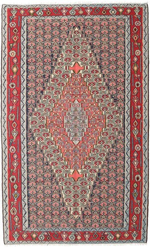 Håndknyttet. Opphav: Persia / Iran 150X248 Orientalsk Kelim Senneh Teppe Lys Grå/Mørk Brun (Ull, Persia/Iran)