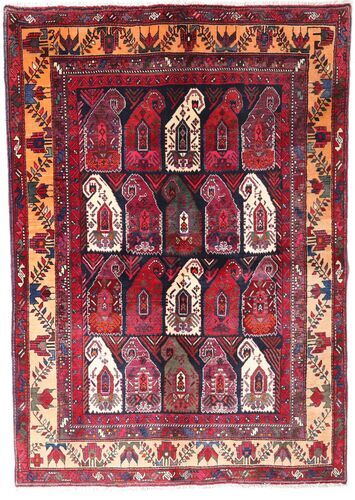 Håndknyttet. Opphav: Persia / Iran Håndknyttet Teppe Zanjan 145X210 Mørk Rød/Mørk Brun (Ull, Persia/Iran)