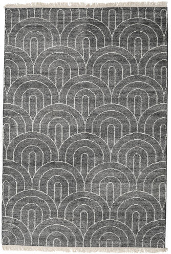 RugVista Vanya - Charcoal/Cream Teppe 300X400 Ekte Moderne Håndknyttet Mørk Grå/Mørk Grønn Stort ( India)