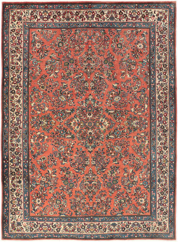 Håndknyttet. Opphav: Persia / Iran Sarough Teppe 225X311 Mørk Rød/Mørk Grå (Ull, Persia/Iran)