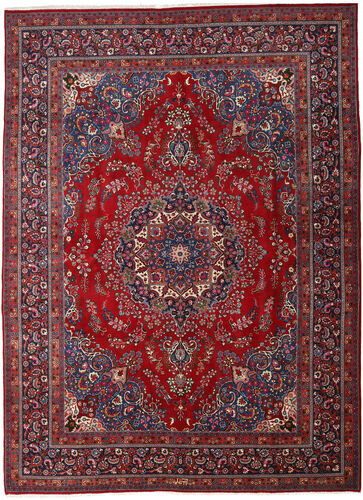 Håndknyttet. Opphav: Persia / Iran Orientalsk Mashad Teppe 290X395 Mørk Rød/Rød Stort (Ull, Persia/Iran)