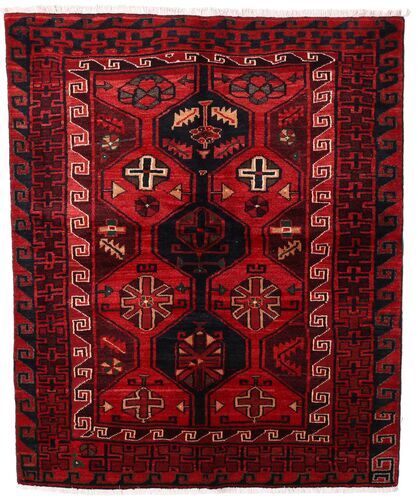 Håndknyttet. Opphav: Persia / Iran 161X196 Lori Teppe Ekte Orientalsk Håndknyttet Mørk Rød/Mørk Brun (Ull, Persia/Iran)