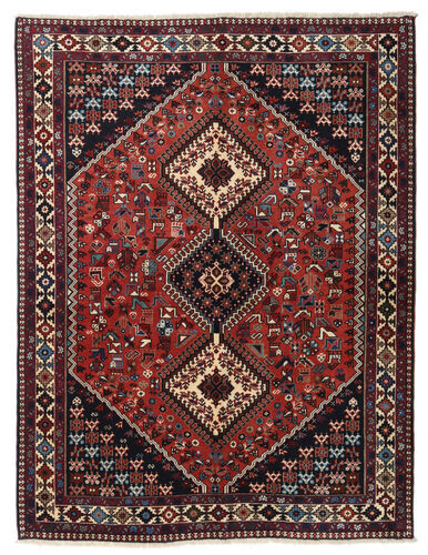 Håndknyttet. Opphav: Persia / Iran 153X198 Orientalsk Yalameh Teppe Mørk Rød/Mørk Grå (Ull, Persia/Iran)