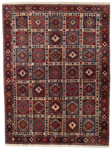 Håndknyttet. Opphav: Persia / Iran Yalameh Teppe 150X196 Mørk Rød/Svart (Ull, Persia/Iran)