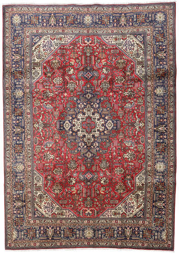 Håndknyttet. Opphav: Persia / Iran 210X297 Orientalsk Tabriz Teppe Mørk Brun/Mørk Rød (Ull, Persia/Iran)