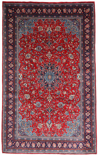 Håndknyttet. Opphav: Persia / Iran 210X340 Mahal Teppe Ekte Orientalsk Håndknyttet Mørk Lilla/Mørk Rød (Ull, Persia/Iran)