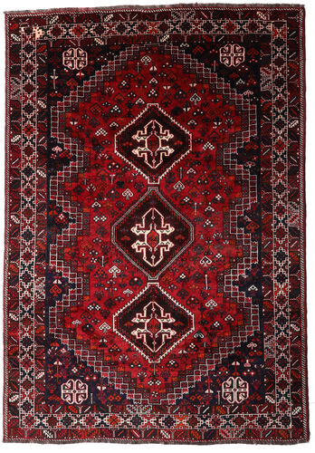 Håndknyttet. Opphav: Persia / Iran Shiraz Teppe 185X265 Mørk Rød/Mørk Brun (Ull, Persia/Iran)
