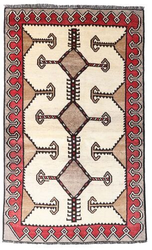 Håndknyttet. Opphav: Persia / Iran Persisk Shiraz Teppe 123X204 Beige/Mørk Brun (Ull, Persia/Iran)