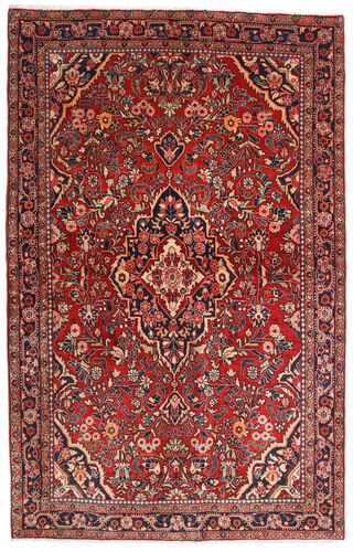 Håndknyttet. Opphav: Persia / Iran Persisk Sarough Sherkat Farsh Teppe 132X208 Mørk Rød/Mørk Brun (Ull, Persia/Iran)