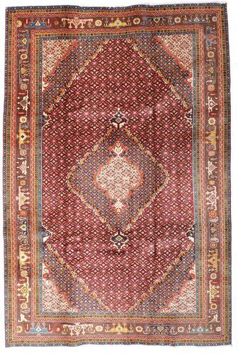 Håndknyttet. Opphav: Persia / Iran Ardebil Teppe 203X307 Mørk Rød/Mørk Brun (Ull, Persia/Iran)