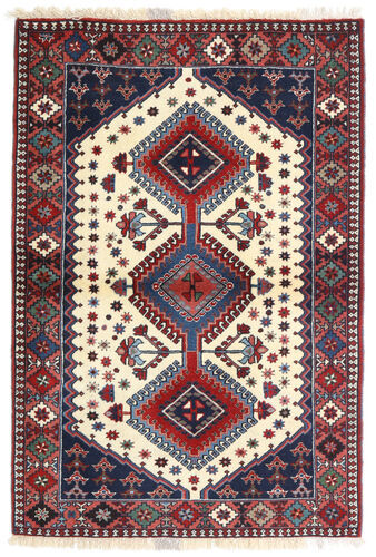 Håndknyttet. Opphav: Persia / Iran 100X144 Orientalsk Yalameh Teppe Mørk Lilla/Mørk Rød (Ull, Persia/Iran)