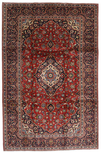 Håndknyttet. Opphav: Persia / Iran Persisk Keshan Teppe 238X364 Mørk Rød/Svart (Ull, Persia/Iran)