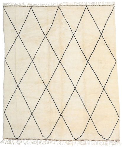 Håndknyttet. Opphav: Morocco Ekte Teppe Berber Moroccan - Beni Ourain 318X374 Beige Stort (Ull, Marokko)