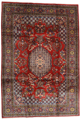 Håndknyttet. Opphav: Persia / Iran Håndknyttet Teppe Golpayegan 215X307 Mørk Rød/Svart (Ull, Persia/Iran)