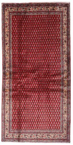 Håndknyttet. Opphav: Persia / Iran 107X215 Orientalsk Sarough Mir Teppe Mørk Rød/Rød (Ull, Persia/Iran)