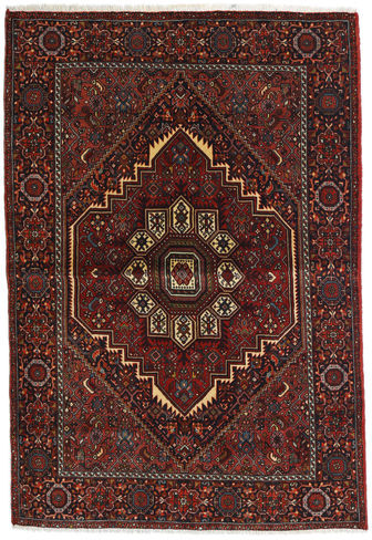 Håndknyttet. Opphav: Persia / Iran Håndknyttet Teppe Gholtogh 102X151 Mørk Brun/Mørk Rød (Ull, Persia/Iran)