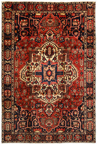 Håndknyttet. Opphav: Persia / Iran Bakhtiar Teppe 214X316 Ekte Orientalsk Håndknyttet Mørk Brun/Mørk Rød (Ull, Persia/Iran)