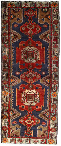 Håndknyttet. Opphav: Persia / Iran Orientalsk Hamadan Teppe 115X286 Teppeløpere Mørk Rød/Svart (Ull, Persia/Iran)