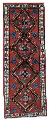 Håndknyttet. Opphav: Persia / Iran Håndknyttet Teppe Lillian 64X170 Teppeløpere Mørk Rød/Svart (Ull, Persia/Iran)