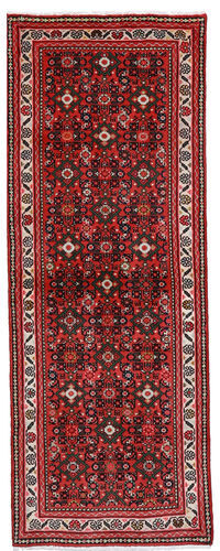 Håndknyttet. Opphav: Persia / Iran Persisk Hosseinabad Teppe 70X188 Teppeløpere Rust/Mørk Rød (Ull, Persia/Iran)