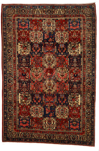 Håndknyttet. Opphav: Persia / Iran Bakhtiar Collectible Teppe 217X318 Ekte Orientalsk Håndknyttet Mørk Brun/Mørk Rød (Ull, Persia/Iran)