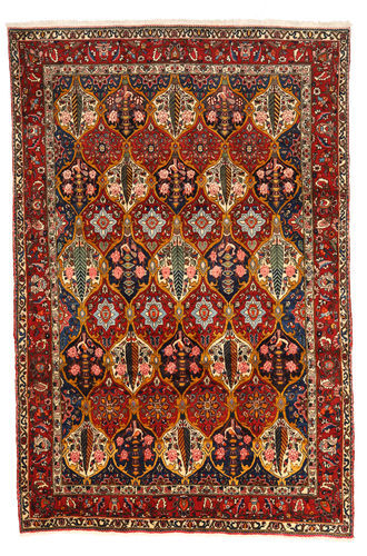 Håndknyttet. Opphav: Persia / Iran Orientalsk Bakhtiar Collectible Teppe 205X305 Mørk Rød/Mørk Brun (Ull, Persia/Iran)