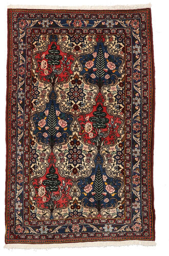 Håndknyttet. Opphav: Persia / Iran 97X156 Orientalsk Bakhtiar Collectible Teppe Mørk Rød/Brun (Ull, Persia/Iran)